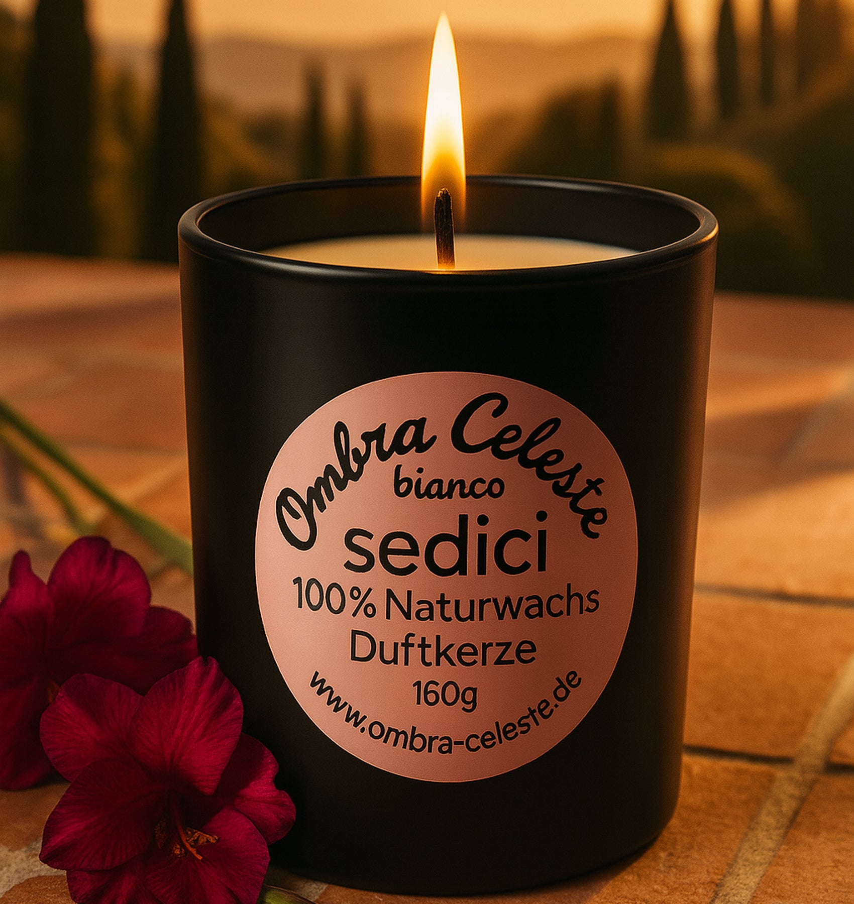 Handgefertigte Duftkerze mit ätherischen Ölen – Sedici von Ombra Celeste
