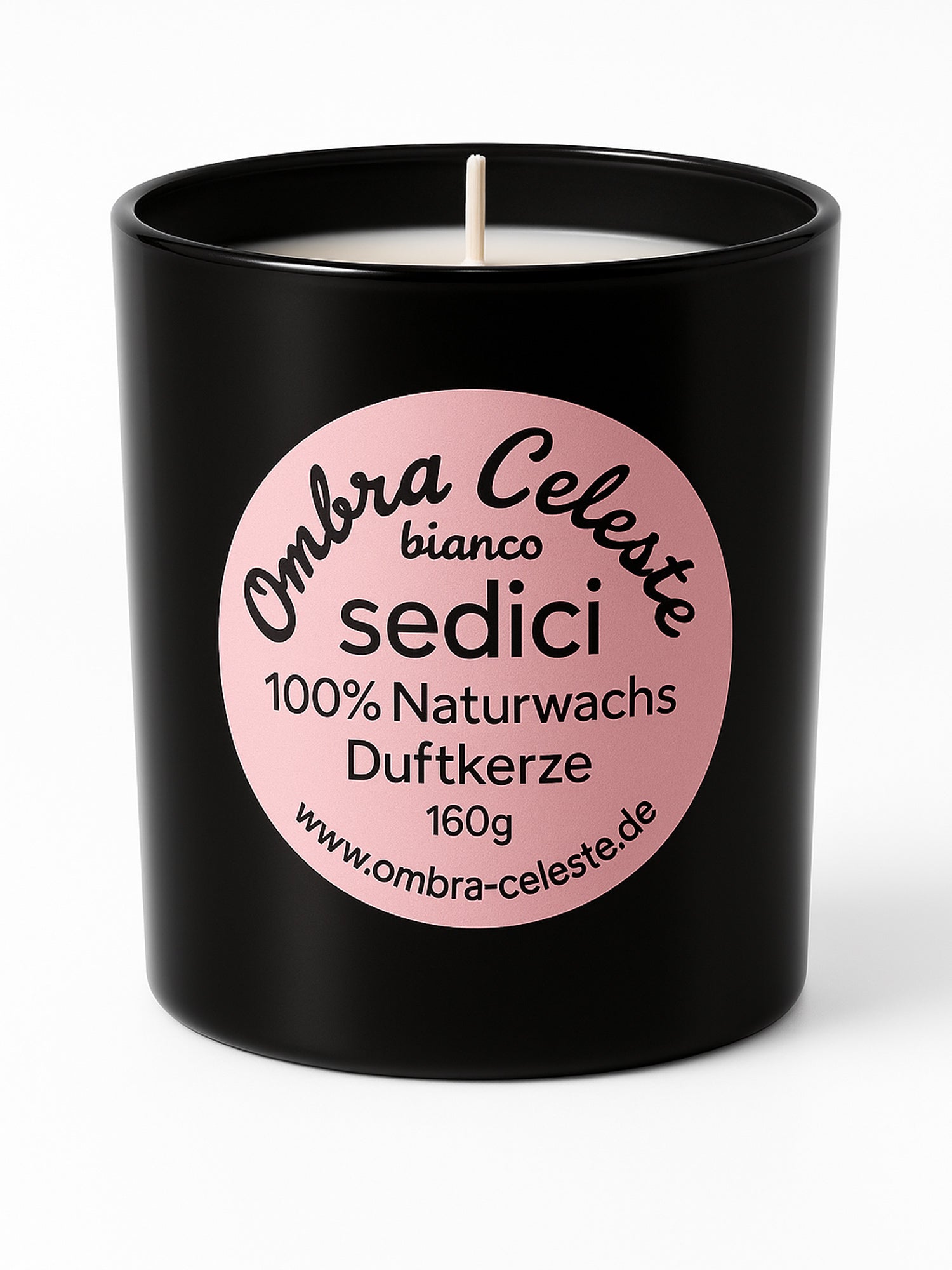 Duftkerze Sedici Bianco 160g – mit Limette, Mandarine und Basilikum